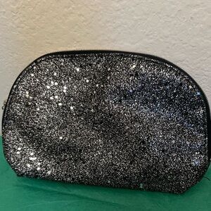 NWOT Lancôme Glitter Sparkle Dome Cosmetic Pouch - Black